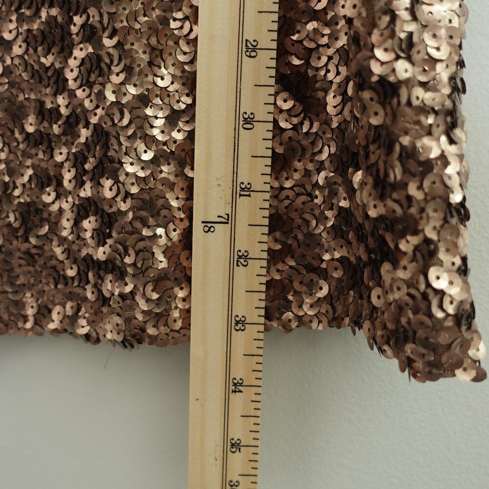 Amber Blue Gold Metallic Sequin Cocktail Party Bodycon Mini Dress Size Medium - Picture 8 of 9